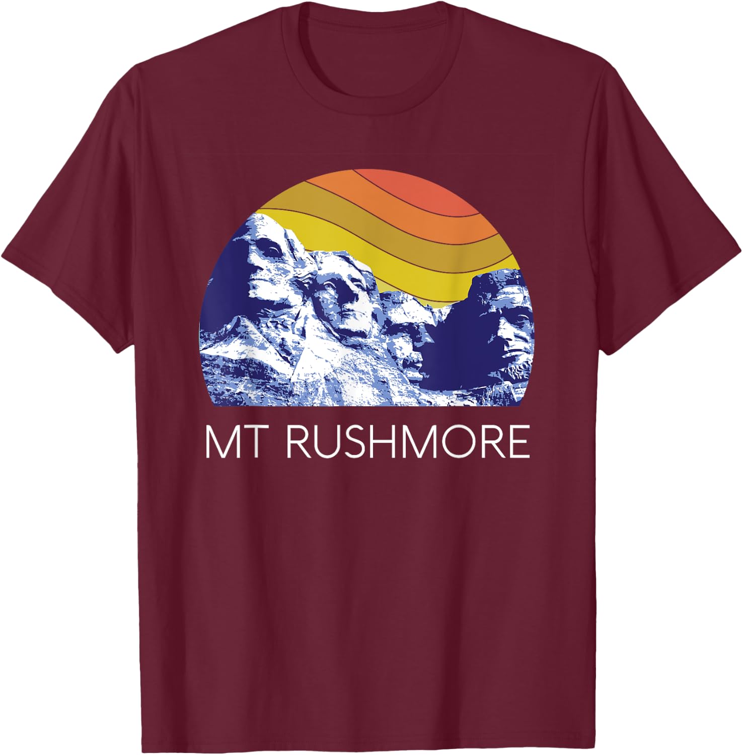 Mount Rushmore USA National Monument Historical American T-Shirt - T-Shirt | Maroon
