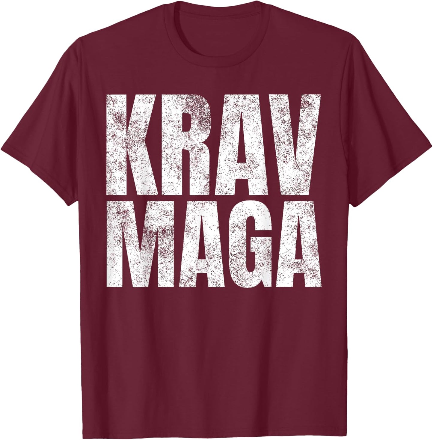 Distressed Krav Maga Israeli Gifts IDF Self-Defense Training T-Shirt - T-Shirt | Maroon