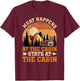 Adults -Kids Black Small Modern Nature Themed T-Shirt - T-Shirt | Maroon