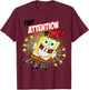 SpongeBob SquarePants Pay Attention To Me! T-Shirt - T-Shirt | Maroon