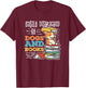 Easily Distracted By Dogs And Books Gift Book Nerds T-Shirt - T-Shirt | Maroon