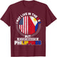 Philippine USA Flag Philippines T-Shirt - T-Shirt | Maroon