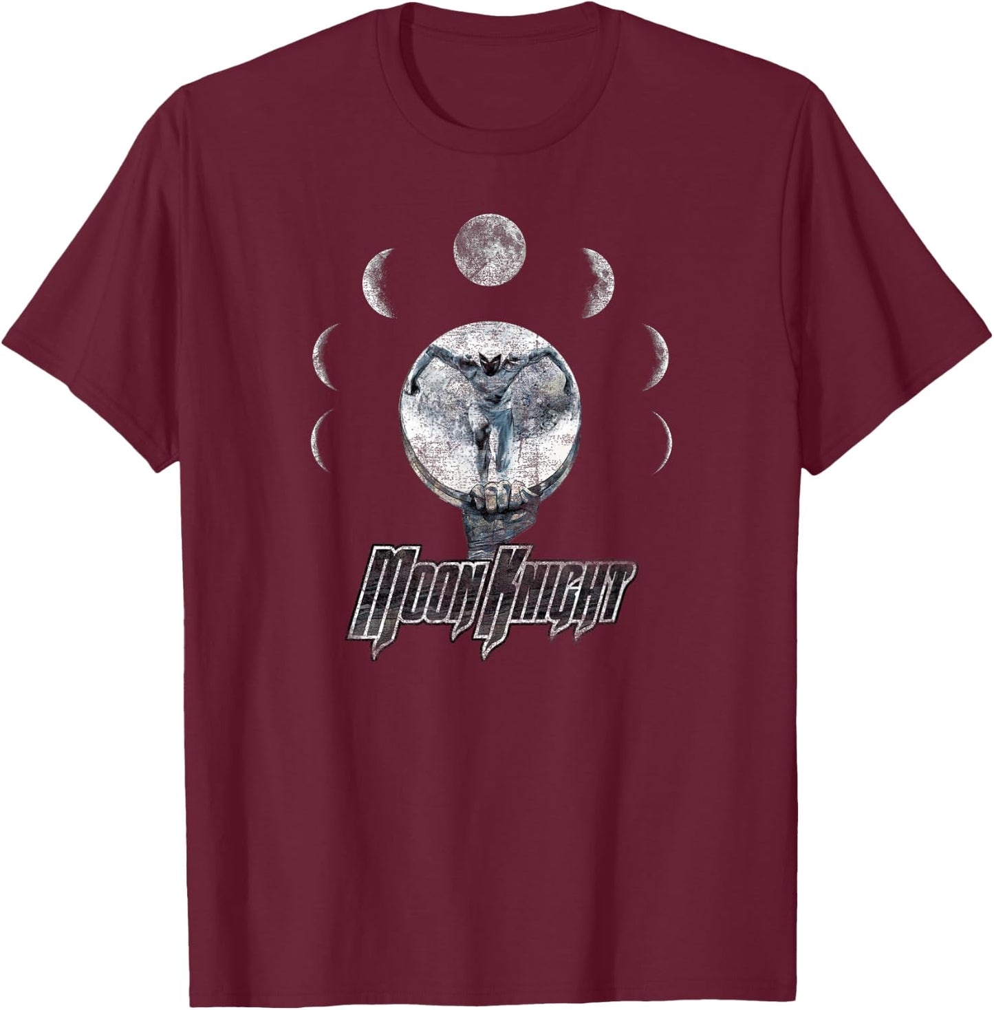 Marvel Moon Knight Epic Moon Phase Badge Graphic T-Shirt - T-Shirt | Maroon