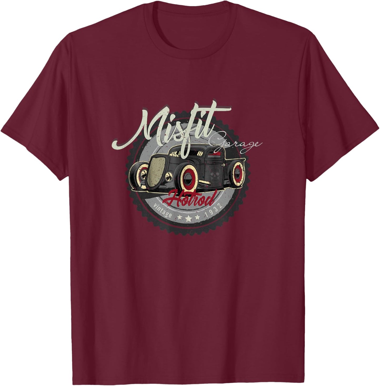 Misfit Garage Hot rod 1932 vintage T-Shirt - T-Shirt | Maroon