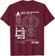 Star Trek: The Next Generation U.S.S. Enterprise Chart T-Shirt - T-Shirt | Maroon