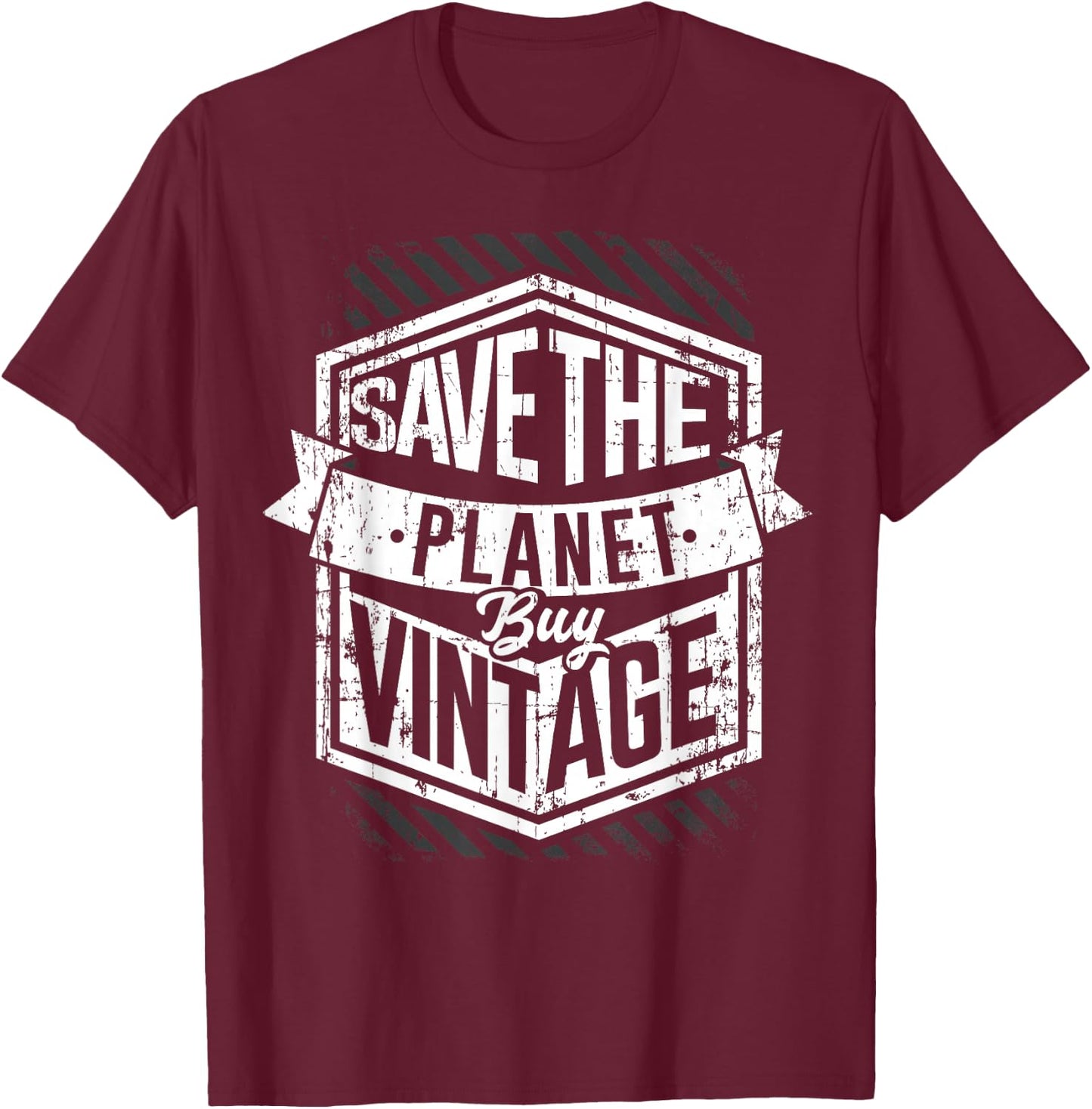 Save The Planet Buy Vintage Junking Junkin T-Shirt - T-Shirt | Maroon