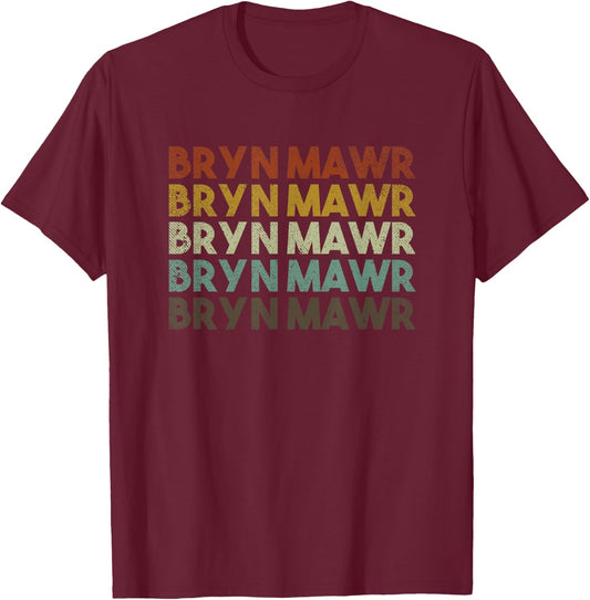 Retro Bryn Mawr Pennsylvania T-Shirt - T-Shirt | Maroon