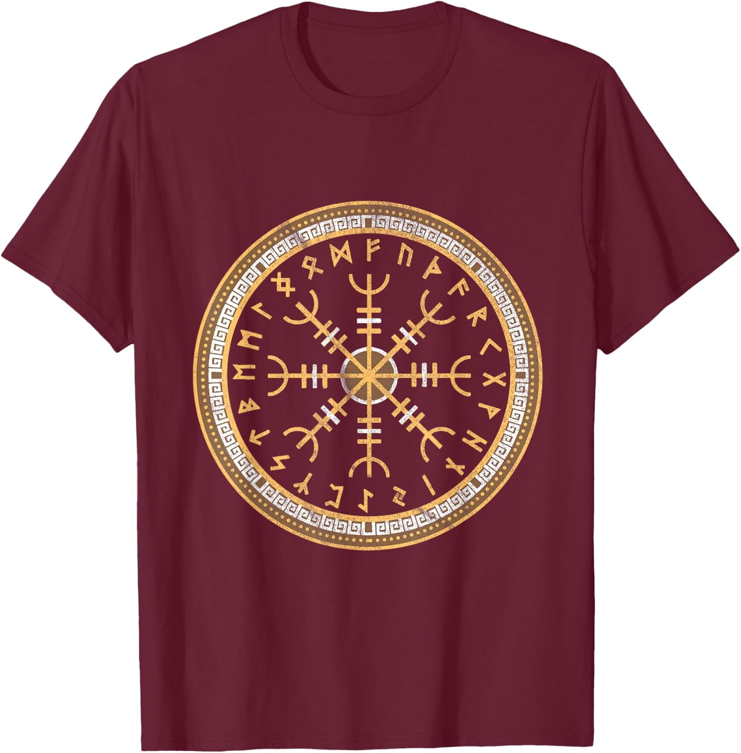 Aegishjalmur Helm Of Awe T-Shirt - T-Shirt | Maroon