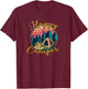 Happy Camper Birthday Party Gift Camping Fan Kids Women Men T-Shirt - T-Shirt | Maroon