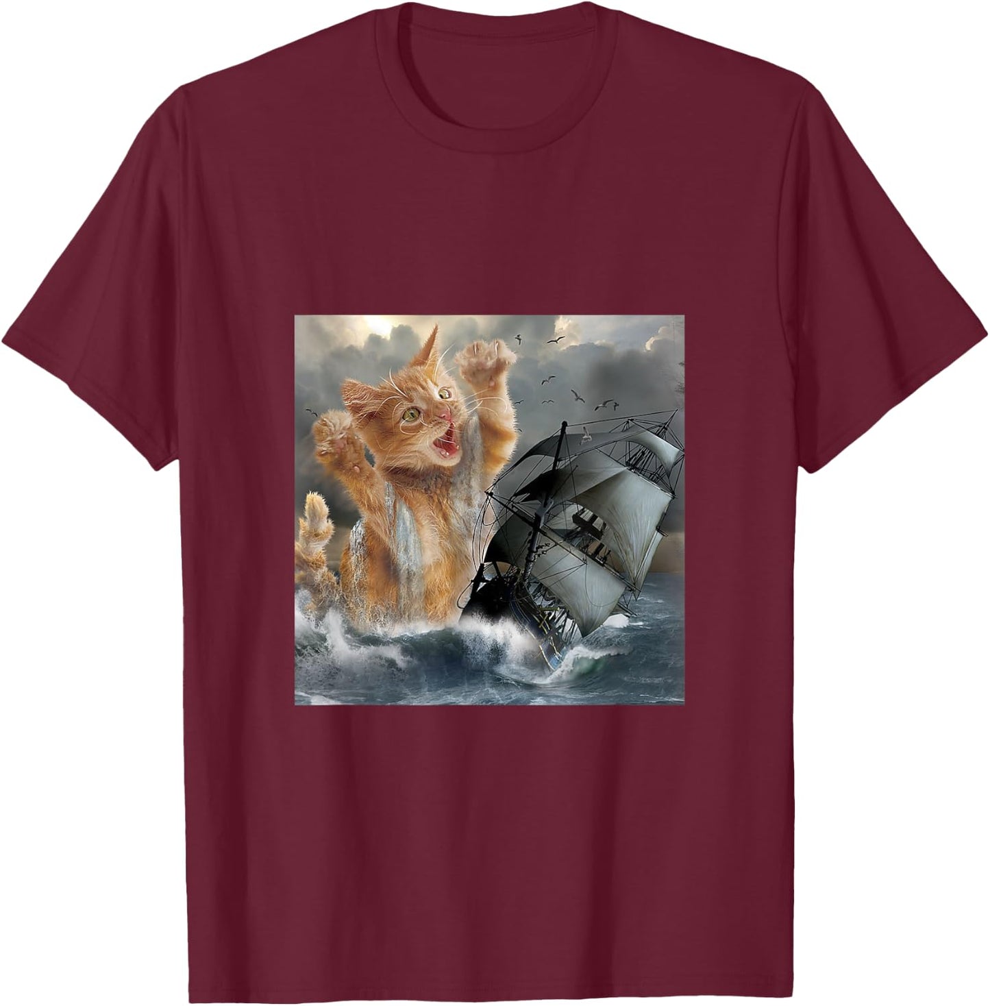 Cat Kitten Kraken Release The Kraken Krakitten Men Women Kids T-Shirt - T-Shirt | Maroon