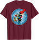 Marvel Beta Ray Bill Flying Hammer Lightning Badge T-Shirt - T-Shirt | Maroon