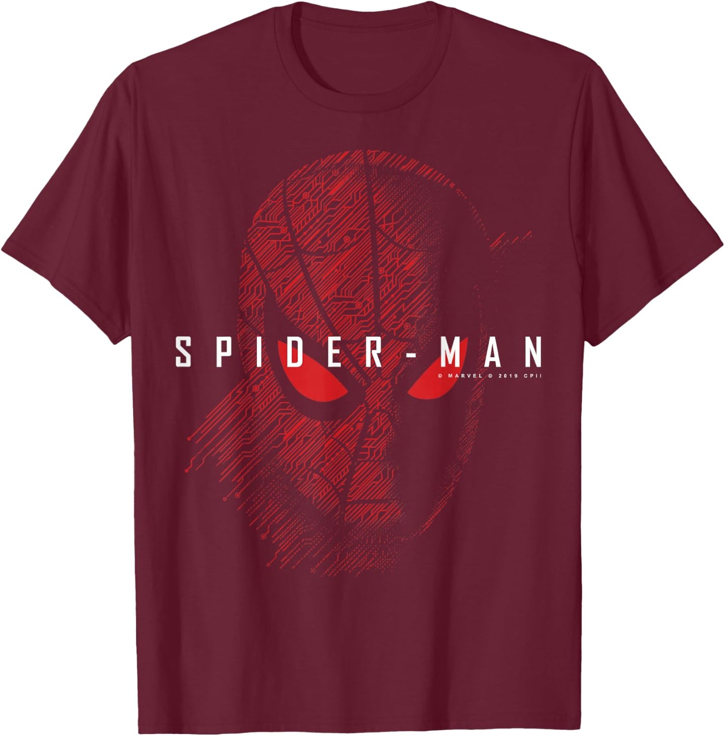 Marvel Spider-Man far from Home Tech Spider-Man Logo Small T-Shirt - T-Shirt | Maroon