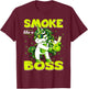 420 Unicorn Smoke Like A Boss Shirt Weed Pot Leaf Marijuana T-Shirt - T-Shirt | Maroon