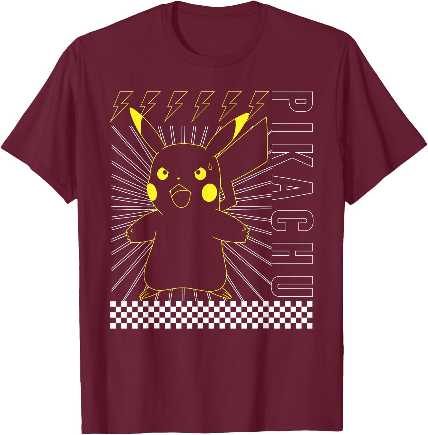 Pokémon Pika Poke T-Shirt - T-Shirt | Maroon