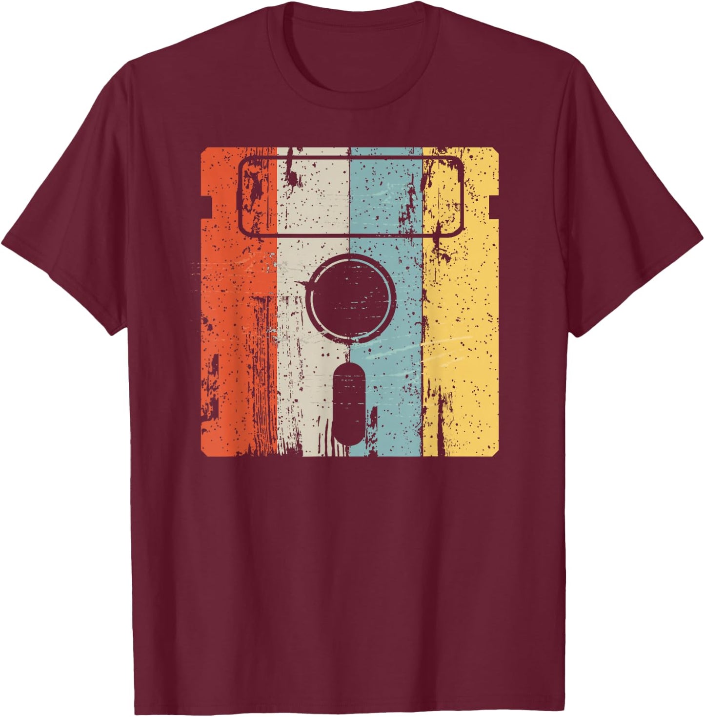 Retro gamers fans of classic vintage computer design T-Shirt - T-Shirt | Maroon