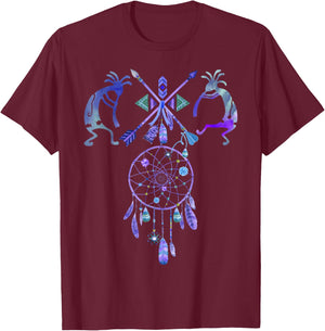 Kokopelli - Native American Folklore Elements II Fun T-Shirt - T-Shirt | Maroon