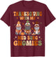 Thanksgiving With My Med Surg Gnomes Fall Medical Surgical T-Shirt - T-Shirt | Maroon