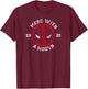 Marvel Comics Deadpool Merc With The Mouth Distressed Logo T-Shirt - T-Shirt | Maroon