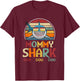 Retro Vintage Mommy Shark Mom Gift T-Shirt - T-Shirt | Maroon