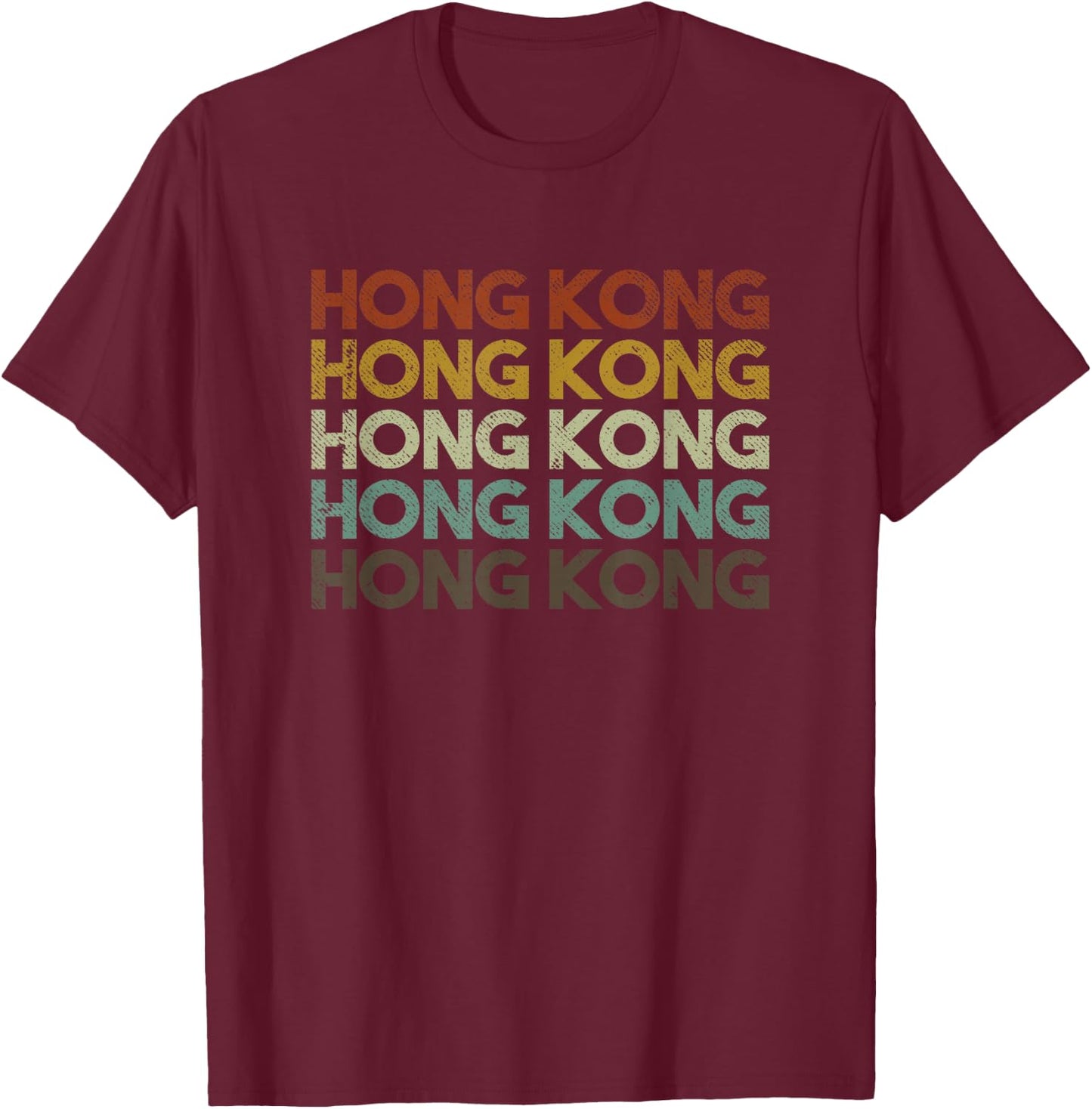 Retro Hong Kong T-Shirt - T-Shirt | Maroon