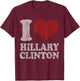 Vintage I Heart Hillary Clinton T-Shirt - T-Shirt | Maroon