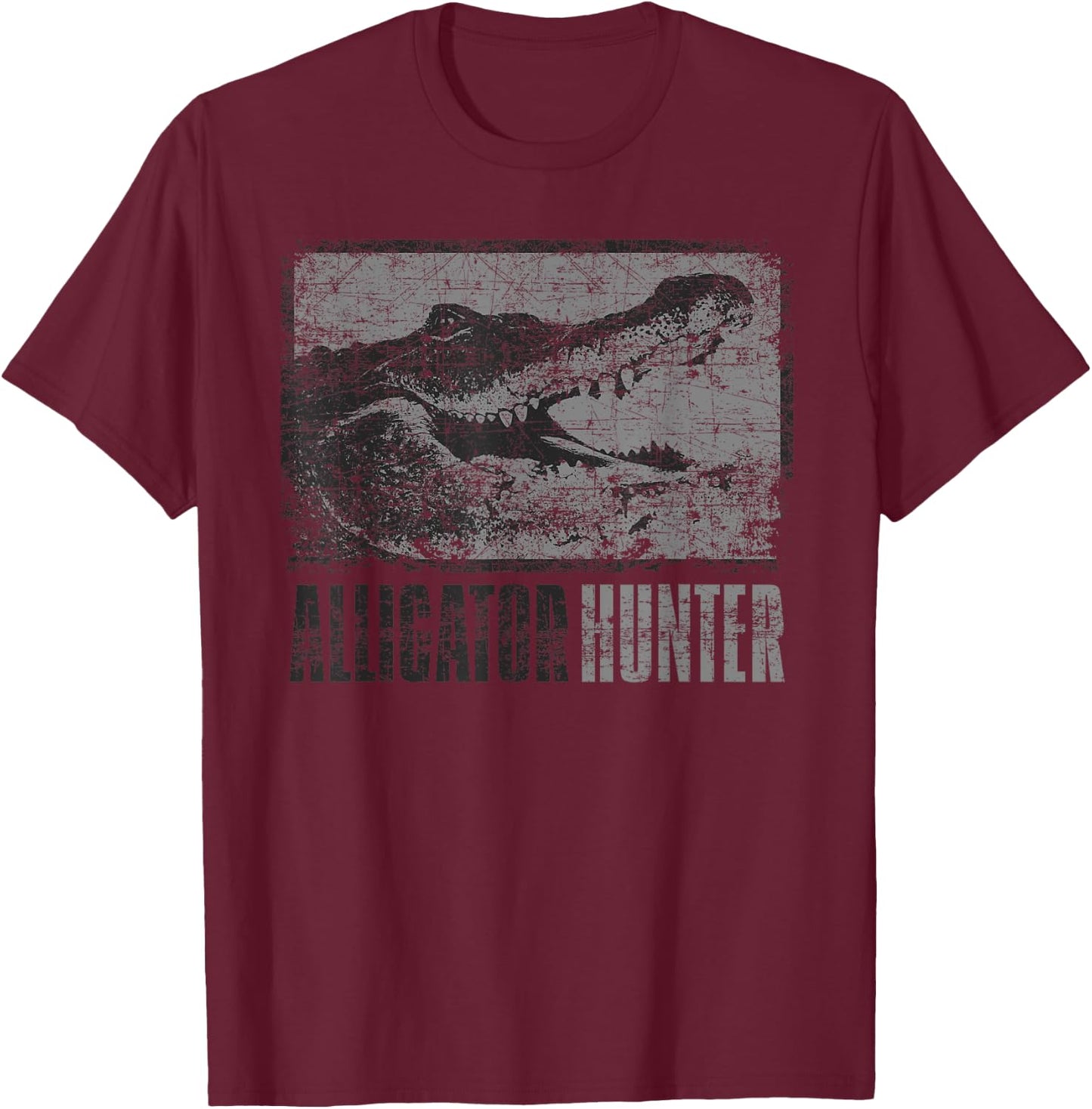 Alligator Hunter Outdoor Gator Hunting Gift T-Shirt - T-Shirt | Maroon