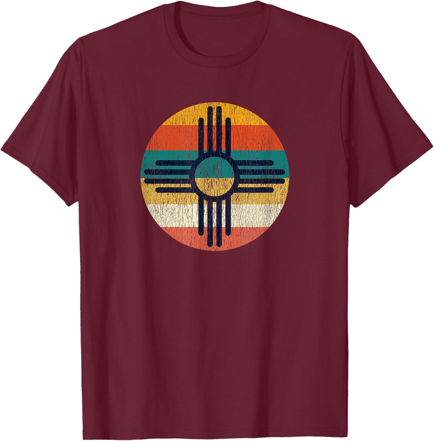 Zia Shirt Women Men New Mexico Gift Vintage Retro Zia Symbol T-Shirt - T-Shirt | Maroon