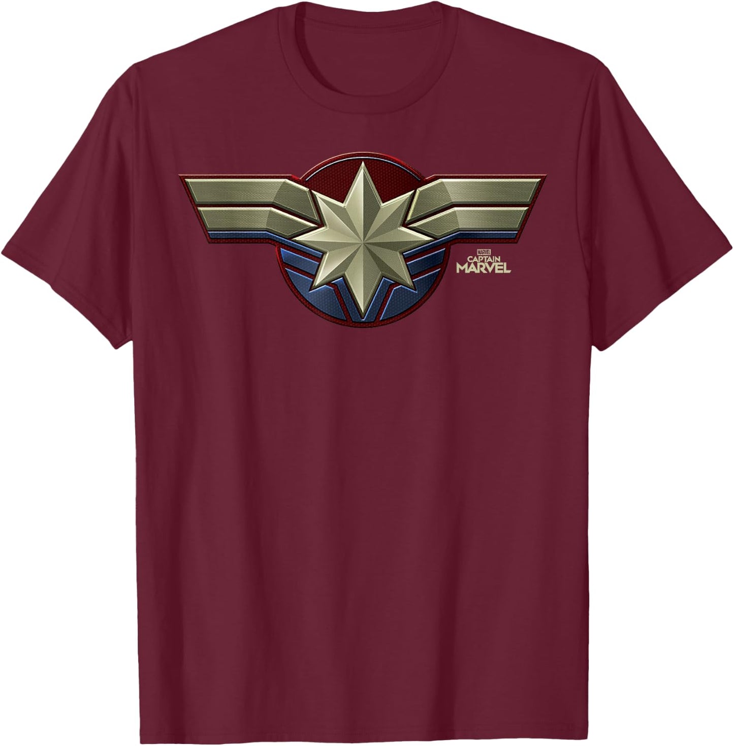 Marvel Captain Marvel Movie Chest Symbol Graphic T-Shirt - T-Shirt | Maroon