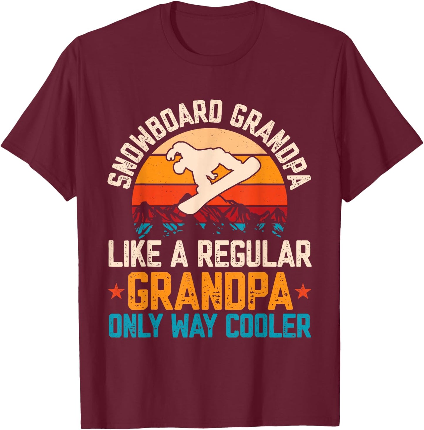 Snowboarding Snowboard Grandpa Snowboarder T-Shirt - T-Shirt | Maroon