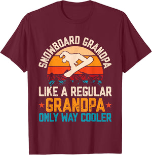 Snowboarding Snowboard Grandpa Snowboarder T-Shirt - T-Shirt | Maroon