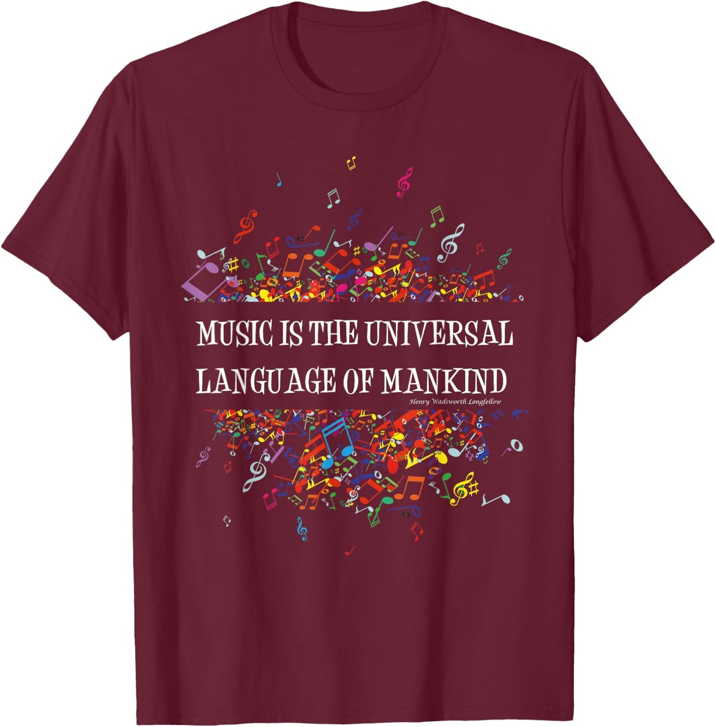 Music The Universal Language T-Shirt - T-Shirt | Maroon