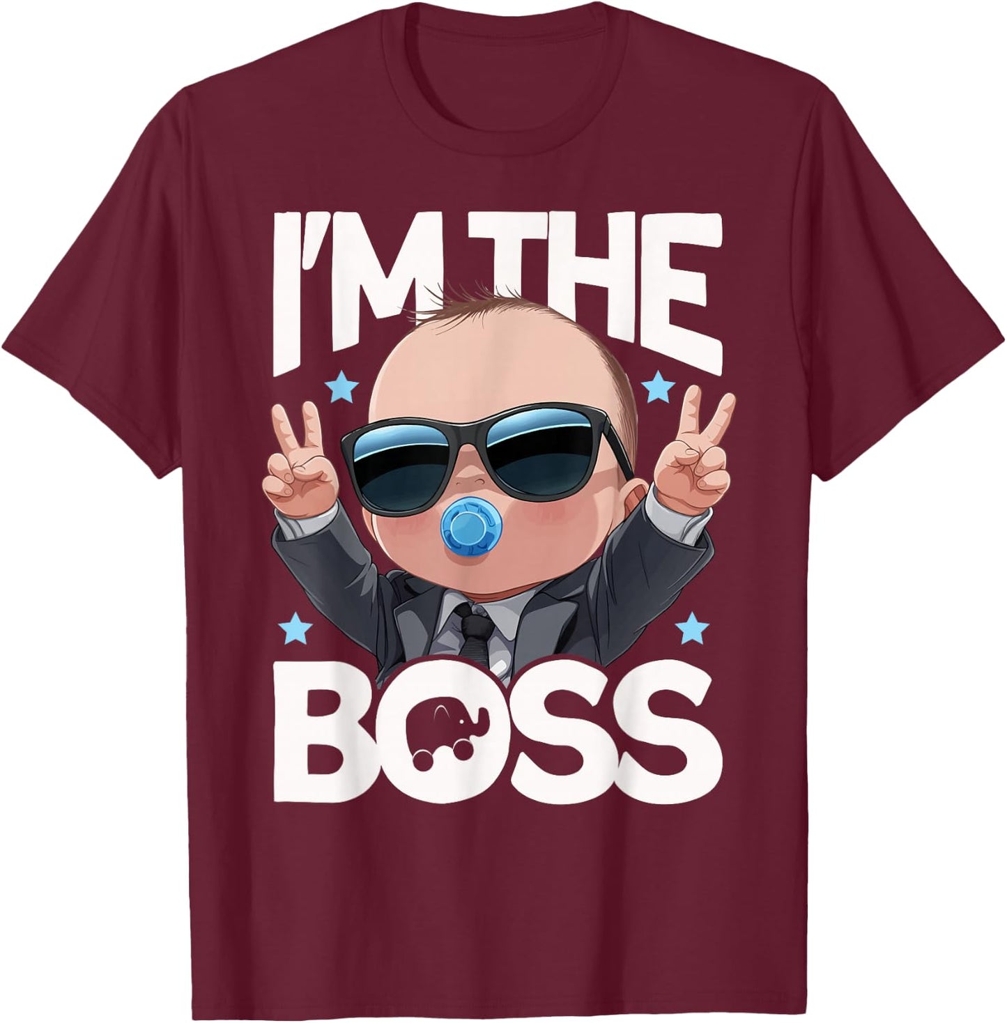 Baby Boss "I'm The Boss" Like A Boss Kids T-Shirt - T-Shirt | Maroon