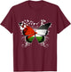 Palestine Flag Shirt Butterfly Graphic T Shirt T-Shirt - T-Shirt | Maroon