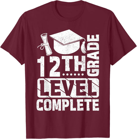 12th Grade Level Complete T-Shirt - T-Shirt | Maroon