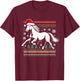 Horse Santa Hat - Vintage Horse Lover Ugly Christmas T-Shirt - T-Shirt | Maroon