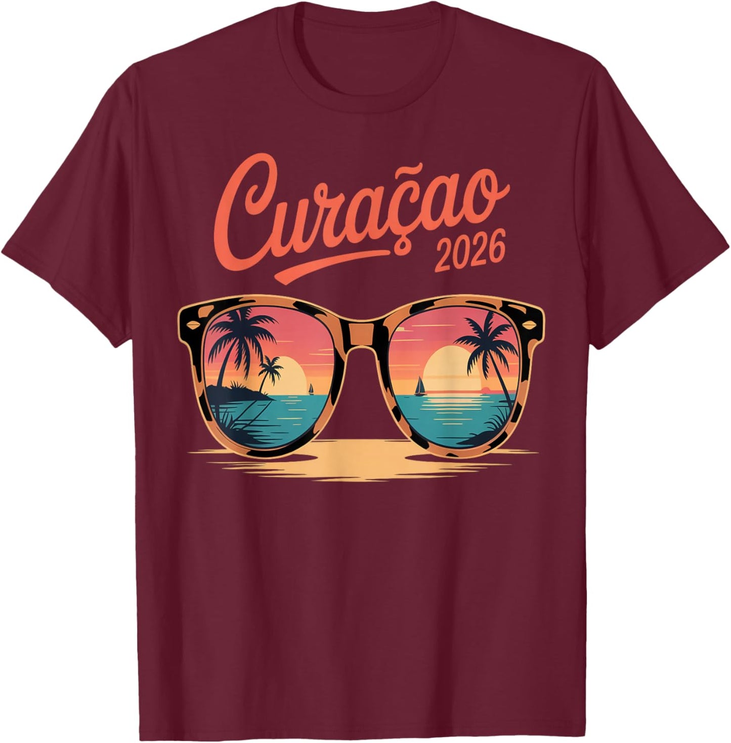 Family Cruise Curaçao Vacation Friends Matching Crew 2026 T-Shirt - T-Shirt | Maroon