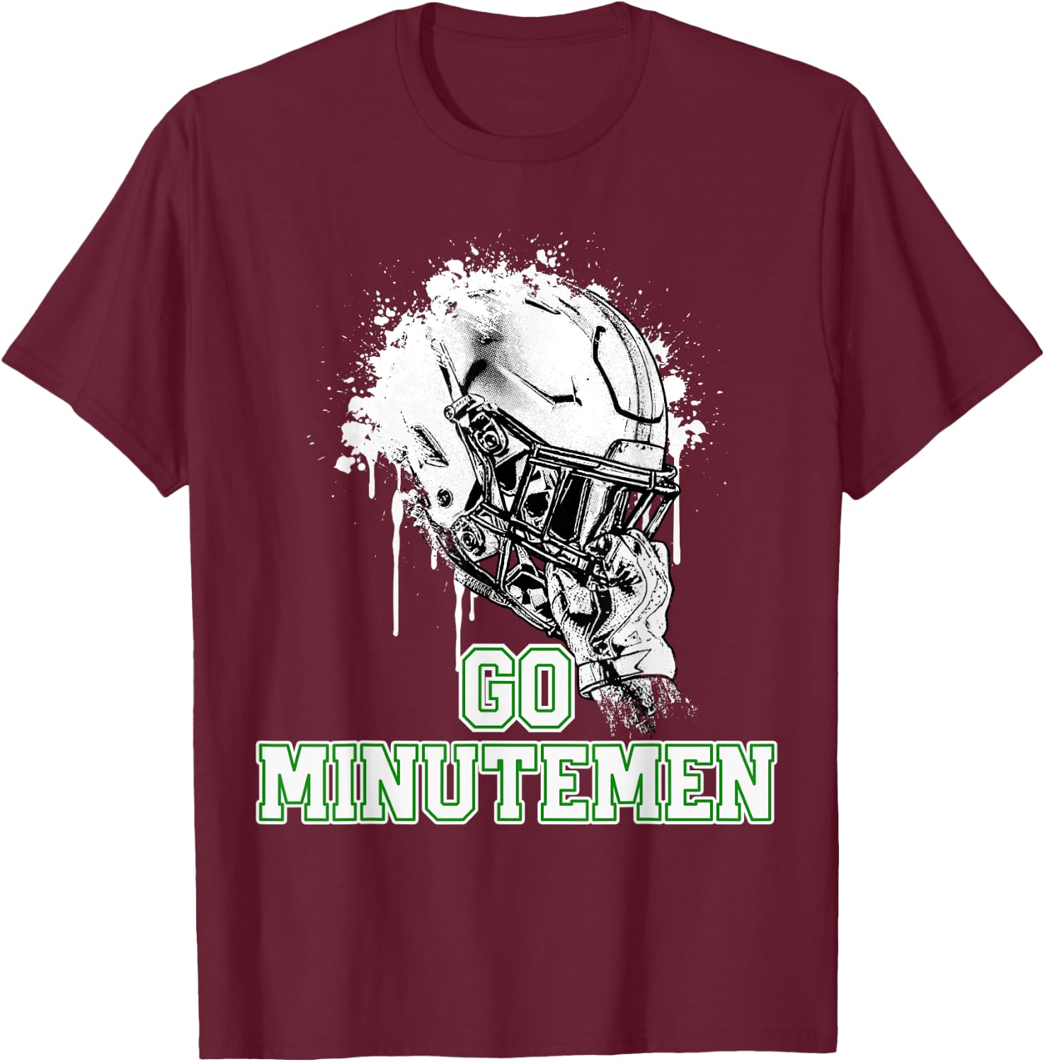 Concord Minutemen Rising Helmet GO! T-Shirt - T-Shirt | Maroon