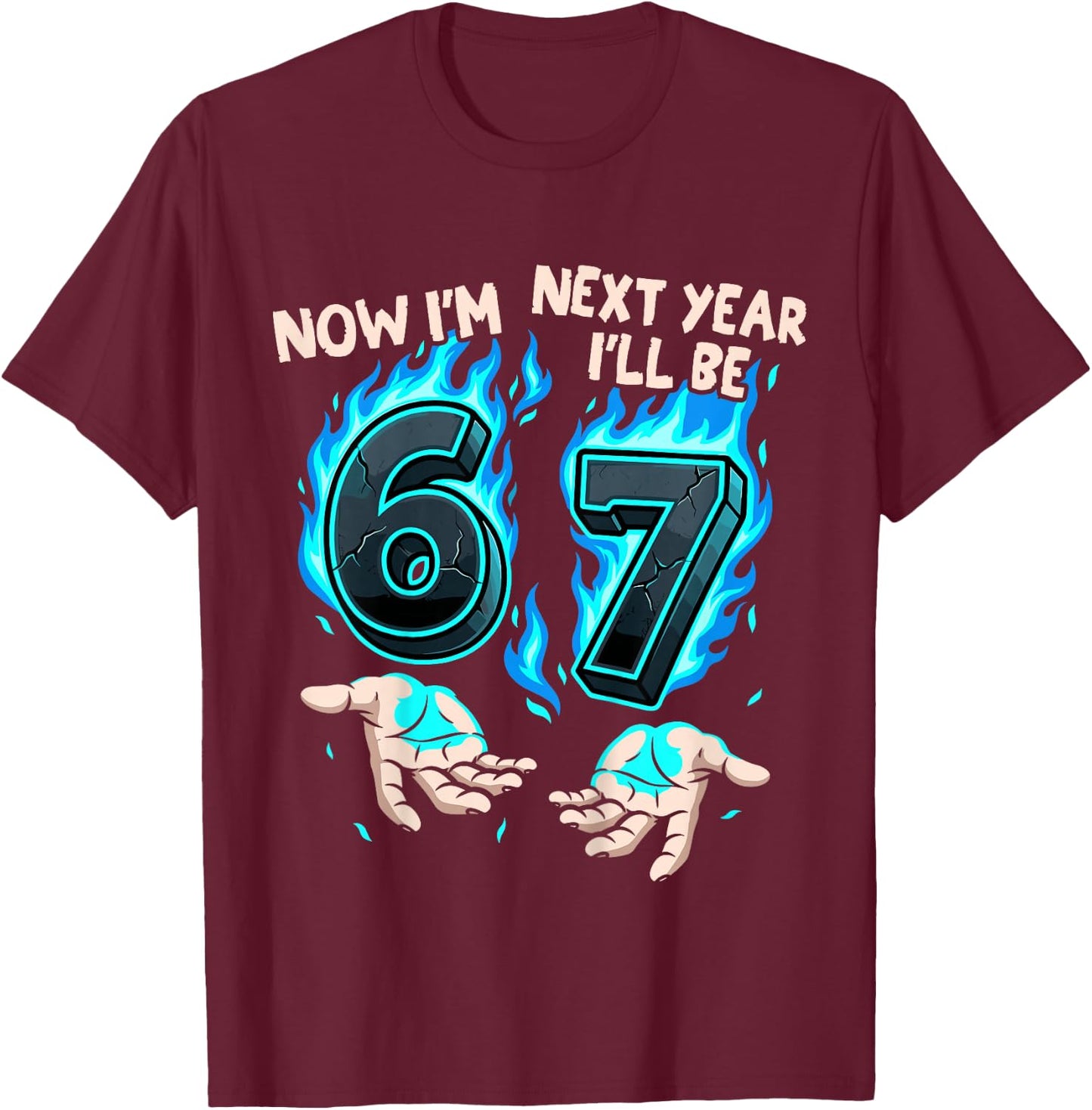 6 Year Old Birthday Boys Kids Now I'm 6 Next Year I'll be 7 T-Shirt - T-Shirt | Maroon