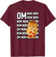 Funny Om Nom Nom Orange Cat Eating Pepperoni Pizza T-Shirt - T-Shirt | Maroon