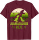 Vintage Retro 2 Kids Mamasaurus Dinosaur Lover Gift T-Shirt - T-Shirt | Maroon