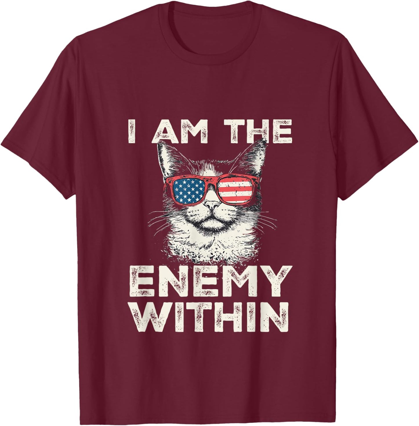 I Am The Enemy Within T-Shirt - T-Shirt | Maroon