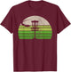 Ultimate Frisbee Disc Golf Shirts Co. Vintage Retro Classic Fit Black T-Shirt - T-Shirt | Maroon