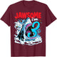 Kids 3rd Birthday Shark 3 | Jawsome Three Year Old Bday Gift T-Shirt - T-Shirt | Maroon