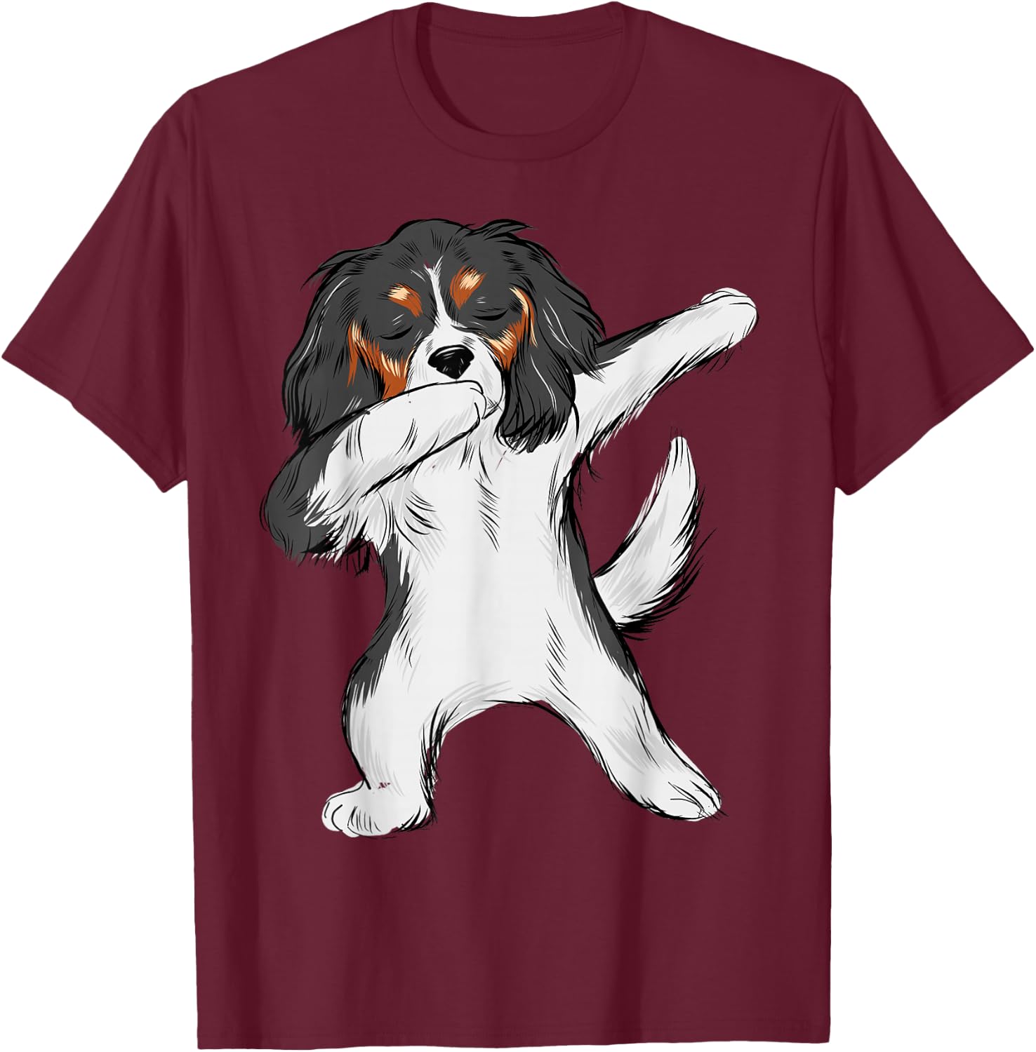 Dabbing Cavalier King Charles Spaniel Boys T-Shirt - T-Shirt | Maroon