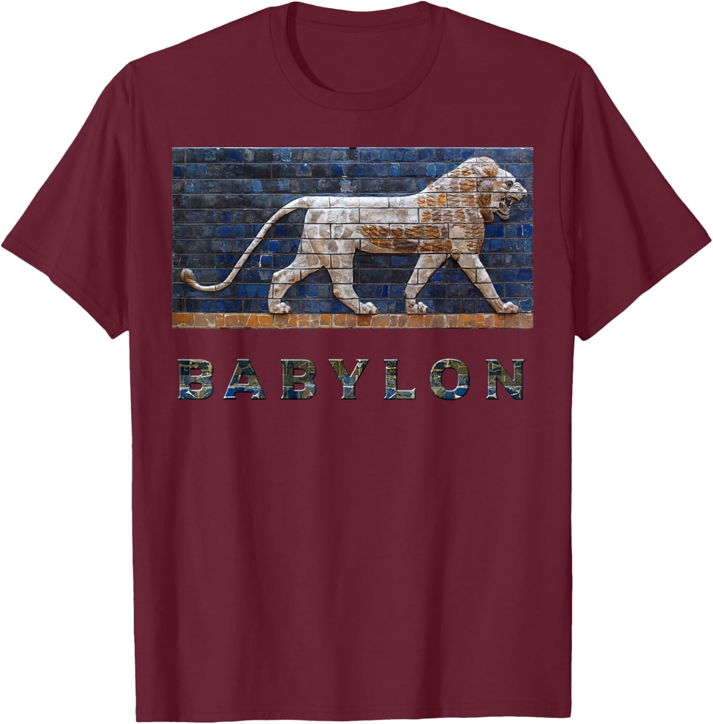 G.Y Production Kids Black Lion Print T-Shirt - T-Shirt | Maroon