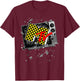 MTV Checker Board Breaking Tv T-Shirt - T-Shirt | Maroon