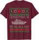 Boating Christmas Is Better On Pontoon Boat Ugly Christmas T-Shirt - T-Shirt | Maroon