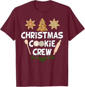 Christmas Cookie Crew Baking Team T-Shirt - T-Shirt | Maroon