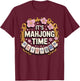 Cool Mahjong Art Women Mahjong Player Mahjongg Fan T-Shirt - T-Shirt | Maroon