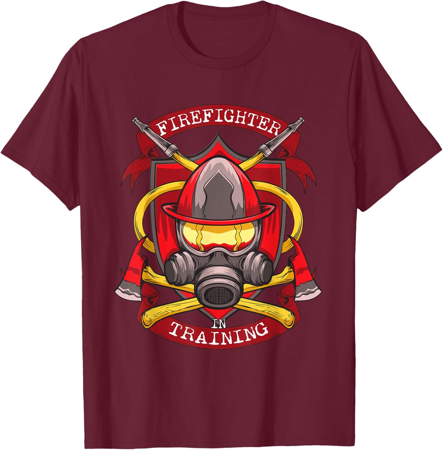 Fire Academy Gifts Men Women Kids Training to be Firefighter T-Shirt - T-Shirt | Maroon